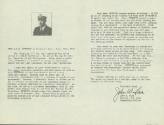 Typed two page newsletter to families of USS Intrepid crew members, headshot of commanding offi…