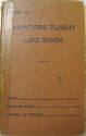 Orange hardcover book titled "Aviators Flight Log Book"