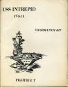 Printed USS Intrepid Information Kit with a stylized drawing of Intrepid