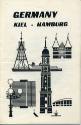 Printed port of call booklet for Germany Kiel - Hamburg with drawings of German landmarks