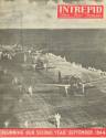 Printed USS Intrepid newspaper dated September 1944 with a black and white photograph of aircra…