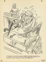 Printed black and white U.S. Navy safety poster of a cartoon sailor at a messy desk, illustrati…