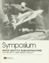 Printed program cover for Symposium: Space Shuttle Contractors, June 26, 1974