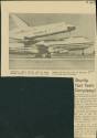 Newspaper clipping photo and article about the space shuttle orbiter