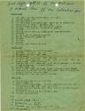 Green document with typed and handwritten notes listing major events on board USS Intrepid from…