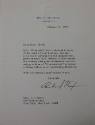 Printed condolence letter to Mrs. Clark from President Richard Nixon dated October 19, 1971