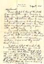 First page of handwritten letter with blue ink on personalized stationary addressed to My Deare…