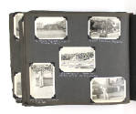 Scrapbook page twelve with five black and white photographs