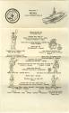 USS Intrepid menu from United Nations Day in 1968, with international dishes and cartoon drawin…