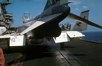 Color photograph of the back of a McDonnell Douglas F-4 Phantom from VF-161 