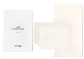 Concorde stationery packet consisting of a folder, envelopes and blank paper