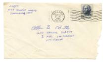 Handwritten envelope address to "Allen B. Odette" postmarked November 6, 1963