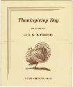 Printed U.S.S. Intrepid menu for Thanksgiving Day dated November 25, 1943 with a drawing of a t…