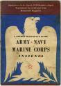 Printed booklet titled Army Navy Marine Corps Insignia with a drawing of an eagle
