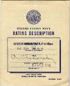 PrintedUnited States Navy Rating Description booklet for N.H. Nunn dated February 19, 1946