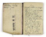 Ordnance logbook open to page handwritten in black in by Norman Harris Nunn