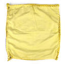 Pillowcase with yellow fabric and twisted yellow cord on all sides