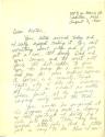 Handwritten letter to "Mother" from Pierce Matthews dated August 9, 1960, page 1