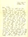 Handwritten letter to "Folks" from Pierce Matthews dated October 8, 1960, page 1