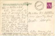 Handwritten postcard to Mr. & Mrs. P.Y. Matthews from PY postmarked November 26, 1960