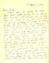 Handwritten letter to "Dad" from Pierce Matthews dated March 11, 1961, page 1