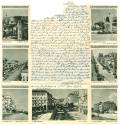 Back of printed unfolded letter to Mrs. Ralph DeNisco from Ralph DeNisco showing 7 black and wh…