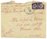 Handwritten envelope addressed to Mrs. Ralph DeNisco from Ralph DeNisco postmarked August 29, 1…