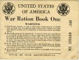 Printed War Ration Book One