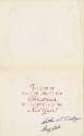 Inside of Christmas card, printed text on lower panel reads “The Best of All Good Wishes for Ch…