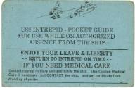 Printed Pocket Guide for Use While on Authorized Abscence from the Ship card