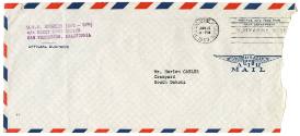 Printed envelope addressed to Mr. Harlan Gabler from USS Growler postmarked June 21, 1963