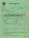 Blank green paper form for Port Facilities