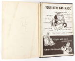 Inside back cover of Bluejacket's Manual with a black and white advertisement for "Your Navy Ga…