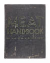 Hardcover book titled "Meat Handbook of the United States Navy"