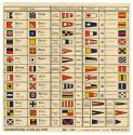 Printed color chart of signal flags and their meanings