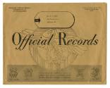 Printed envelope that reads "Official Records" with an image of an eagle in a circle