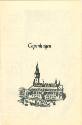 Booklet with black drawing of a building and "Copenhagen" above it