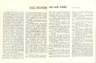 Printed article  titled "All Hands are not white" from a June 1971 USS Intrepid newspaper