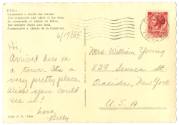 Postcard addressed to Mrs. William Young dated June 17, 1955 with Italian postmarks