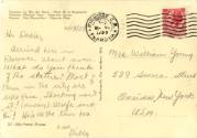 Postcard addressed to Mrs. Wm Young dated June 17, 1955 with Italian postage