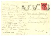 Postcard addressed to Mrs. Wm. Young dated July 23, 1955 with Italian postmarks