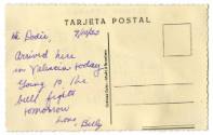 Unsent postcard addressed to "Dodie" dated September 10, 1955