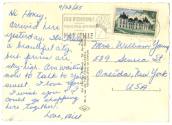 Postcard addressed to Mrs. William Young dated September 23, 1955 with French postmarks