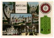 Postcard with color photographs of Monte Carlo