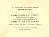 Invitation for the recommissioning of USS Intrepid on June 18, 1954