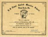 Certificate of completion for "U.S. Naval Guided Missile School"