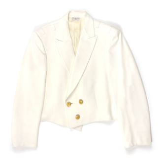 U.S. Navy white dinner dress jacket with gold buttons
