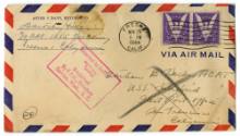Sealed handwritten envelope to Nathan B. Hecker with a "Return to Sender" stamp and postmarked …