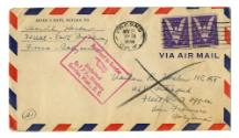 Unsealed handwritten envelope to Nathan B. Hecker with a "Return to Sender" stamp and postmarke…