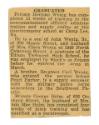 Printed newspaper clipping from November 21, 1944 letter titled "Graduated"